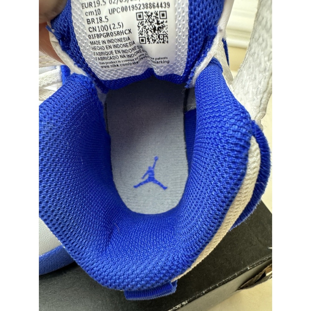 Jordan Pro Strong TD Toddler Shoes White Racer Blue Wolf Grey DC7910-104 Size 4C - Picture 11 of 16